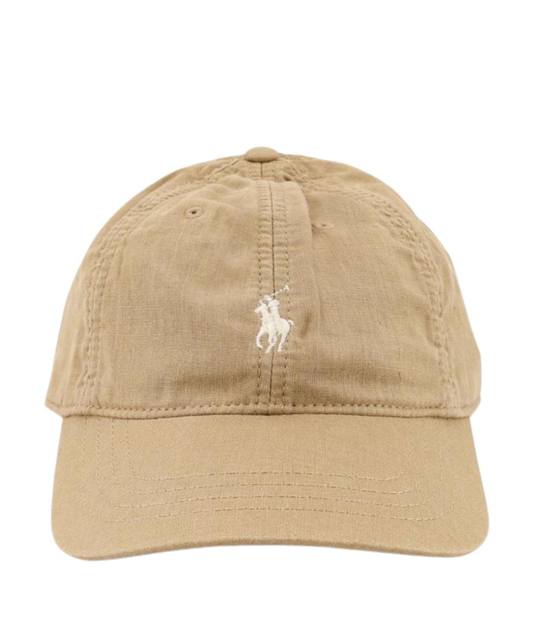 POLO RALPH LAUREN Бежевая хлопковая кепка/бейсболка, фото 1