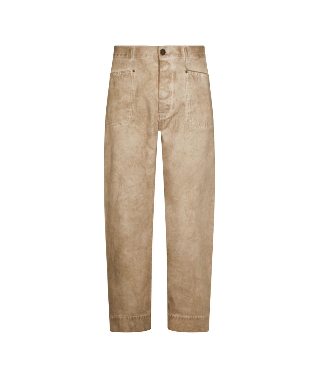 VIVIENNE WESTWOOD Бежевые хлопковые прямые джинсы, фото 1