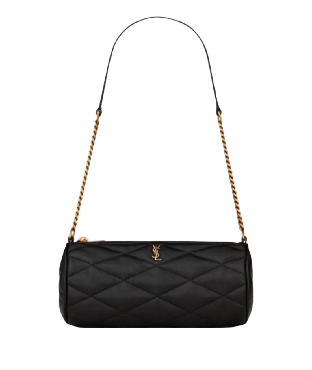 SAINT LAURENT Черная кожаная сумка через плечо, фото 1