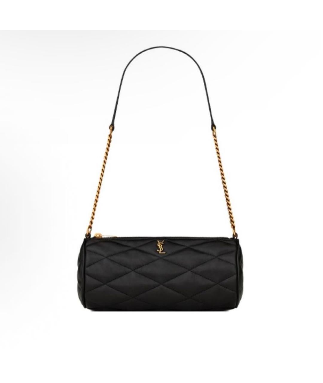 SAINT LAURENT Черная кожаная сумка через плечо, фото 5