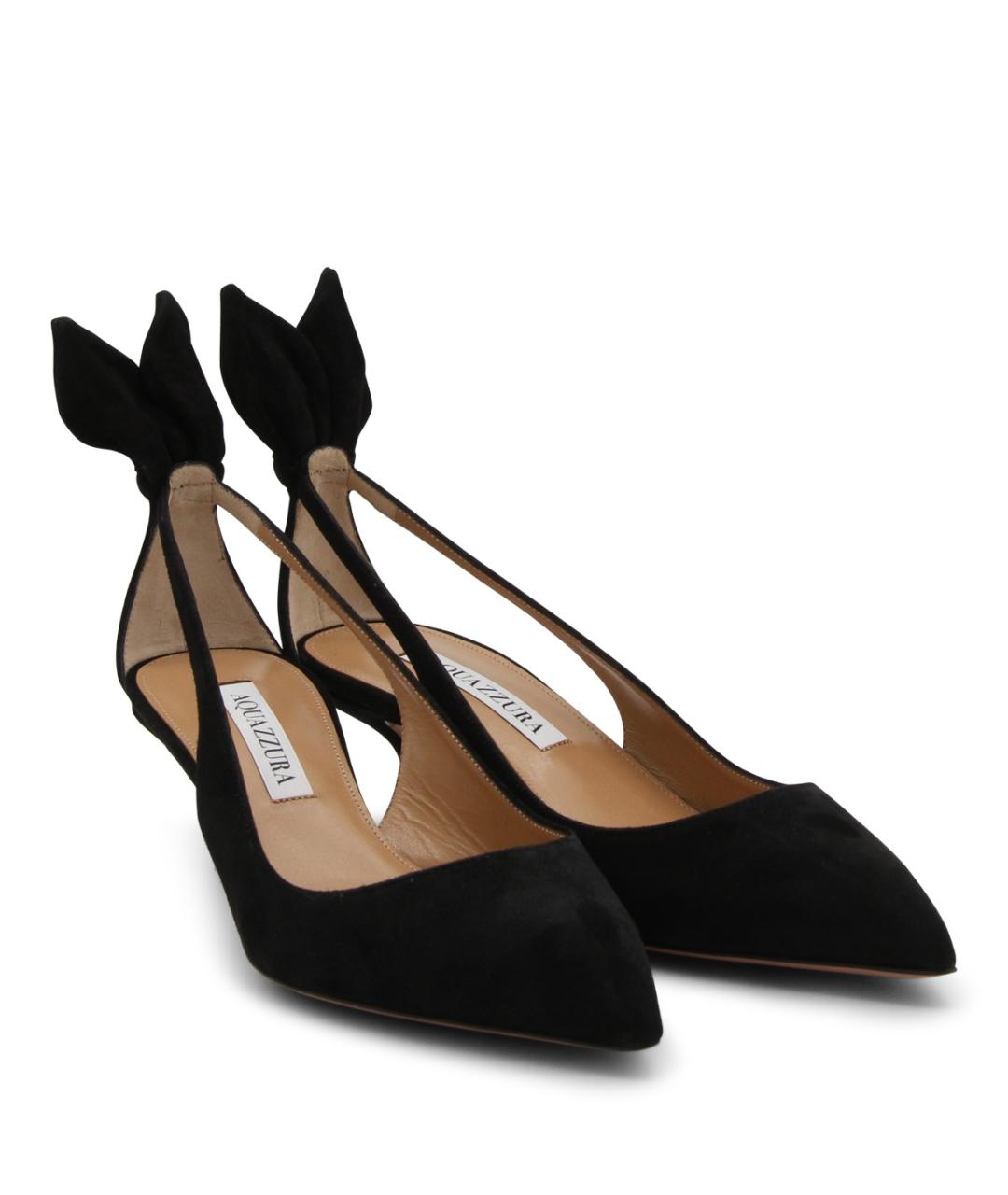 AQUAZZURA Черные замшевые туфли, фото 2