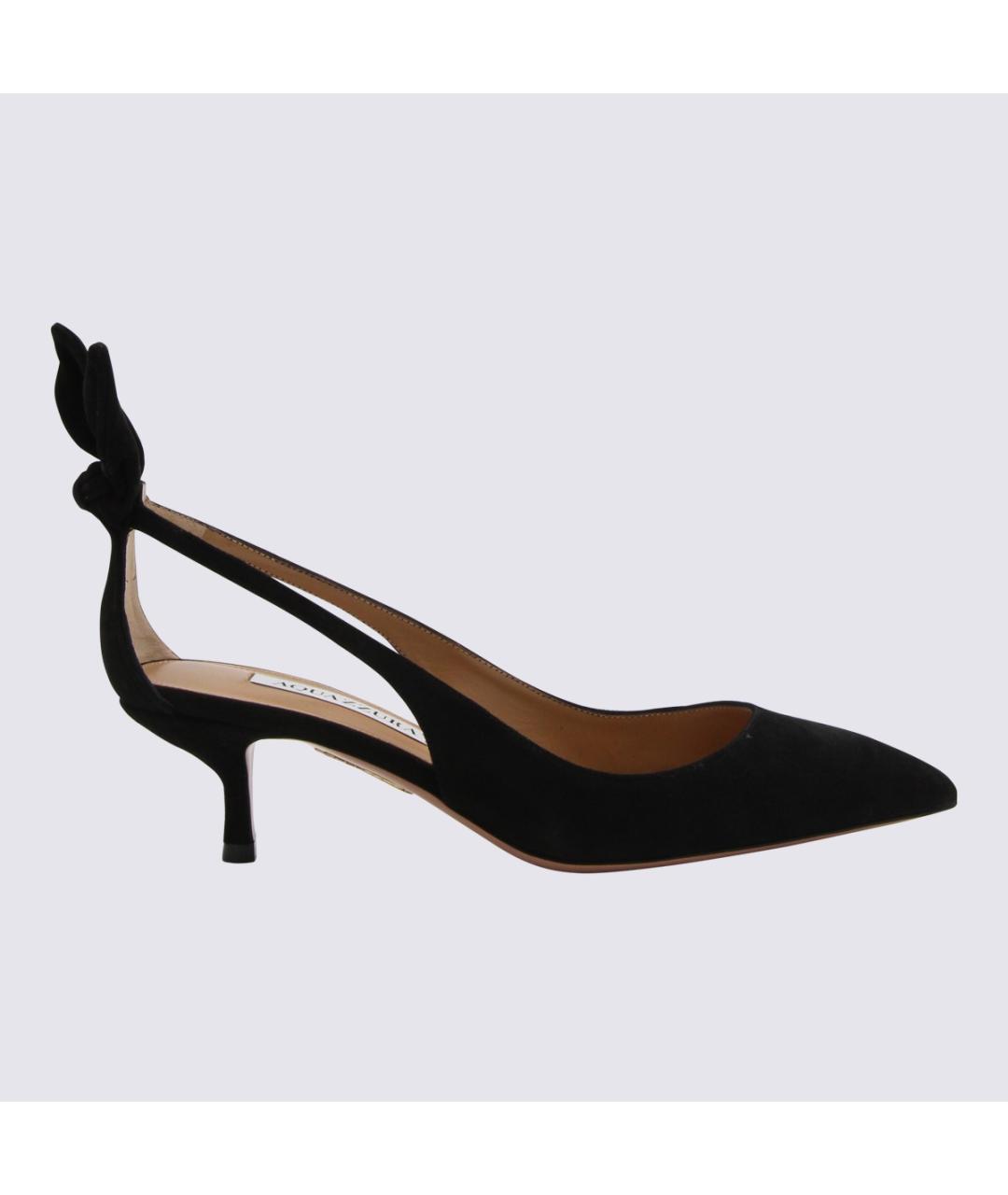 AQUAZZURA Черные замшевые туфли, фото 5