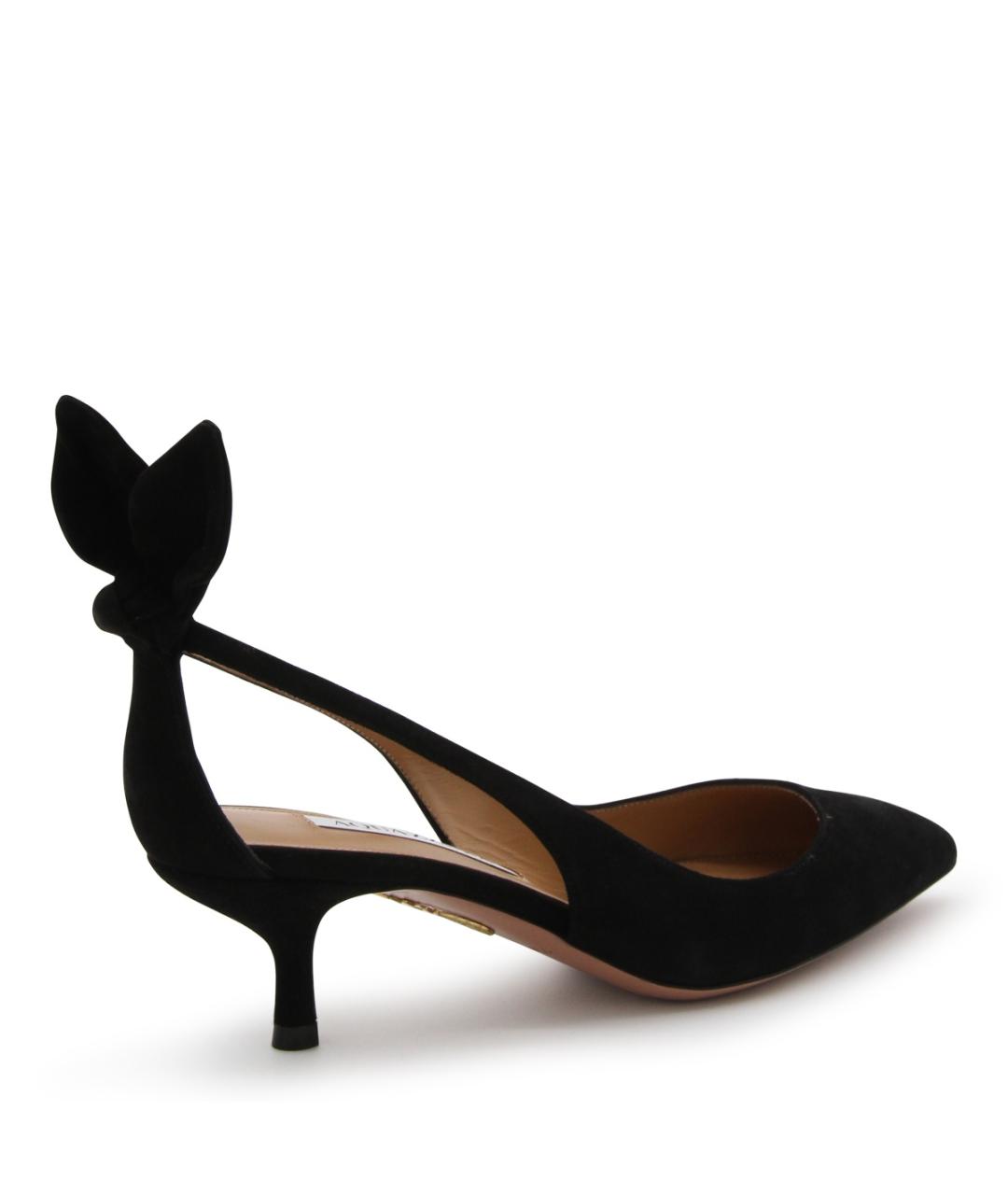 AQUAZZURA Черные замшевые туфли, фото 3