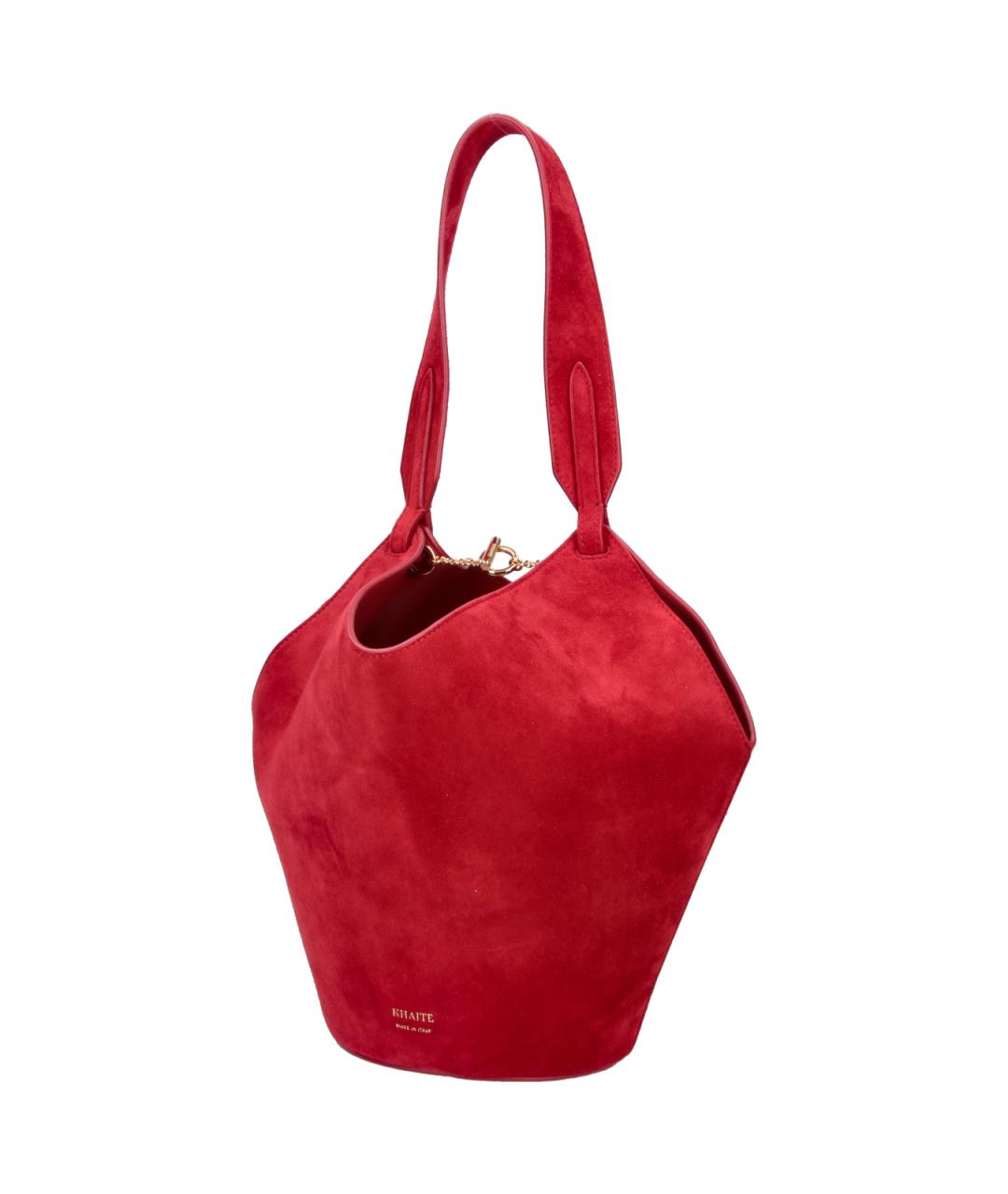 KHAITE Красная кожаная сумка через плечо, фото 2
