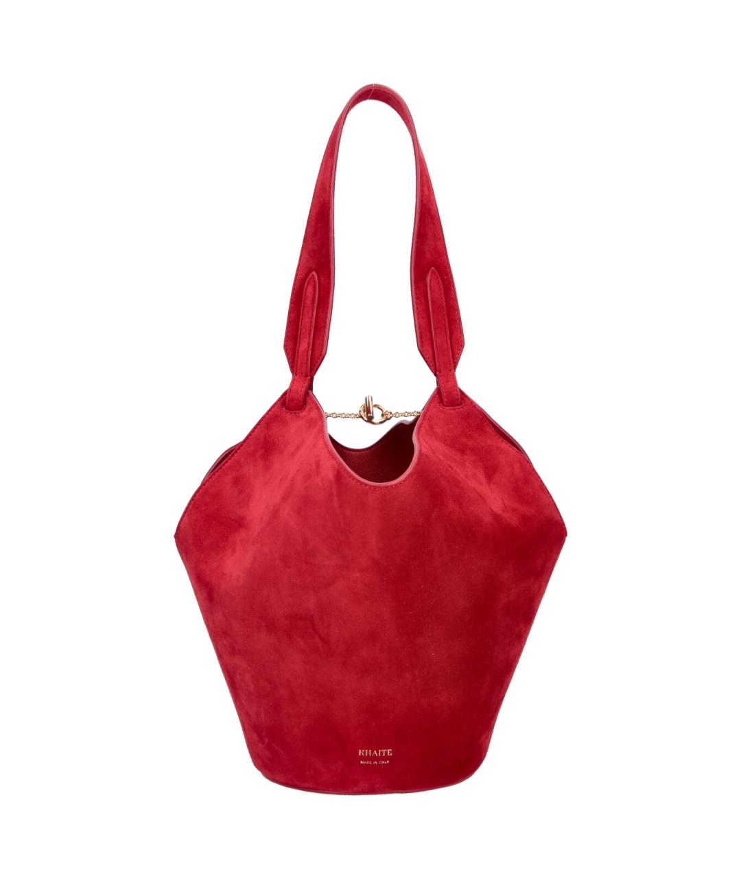 KHAITE Красная кожаная сумка через плечо, фото 1