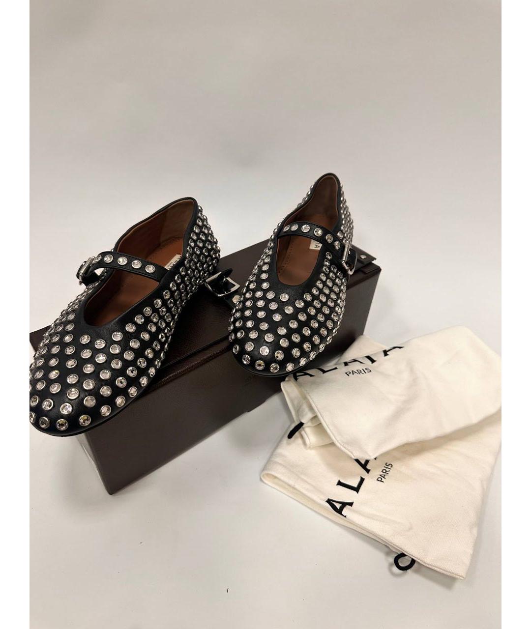 ALAIA Черные кожаные балетки, фото 7