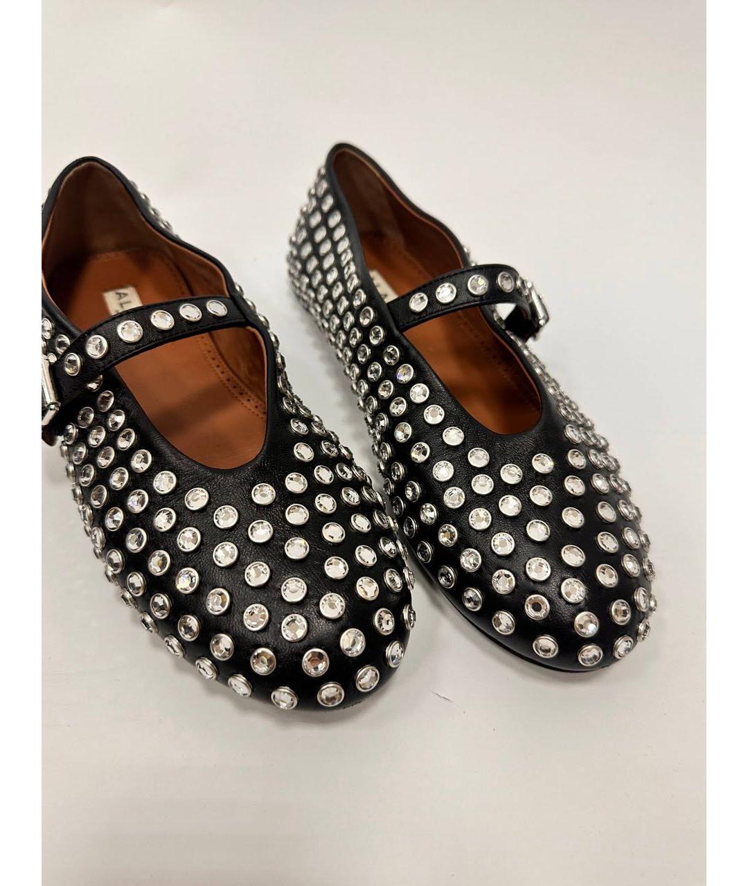 ALAIA Черные кожаные балетки, фото 2