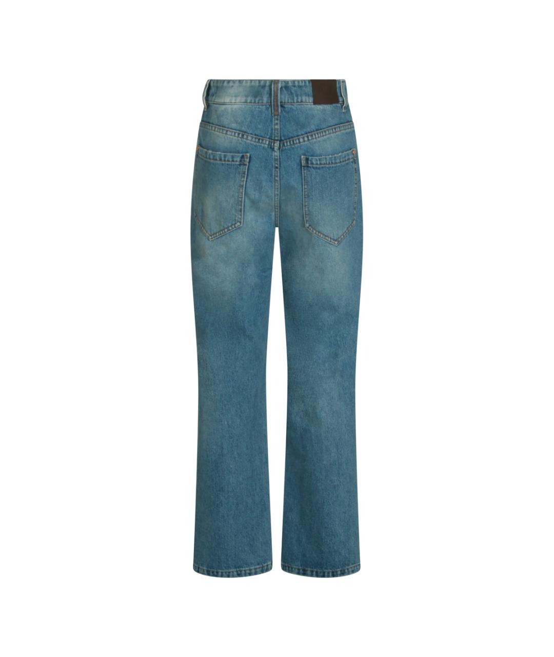 BRUNELLO CUCINELLI Синие хлопковые прямые джинсы, фото 2