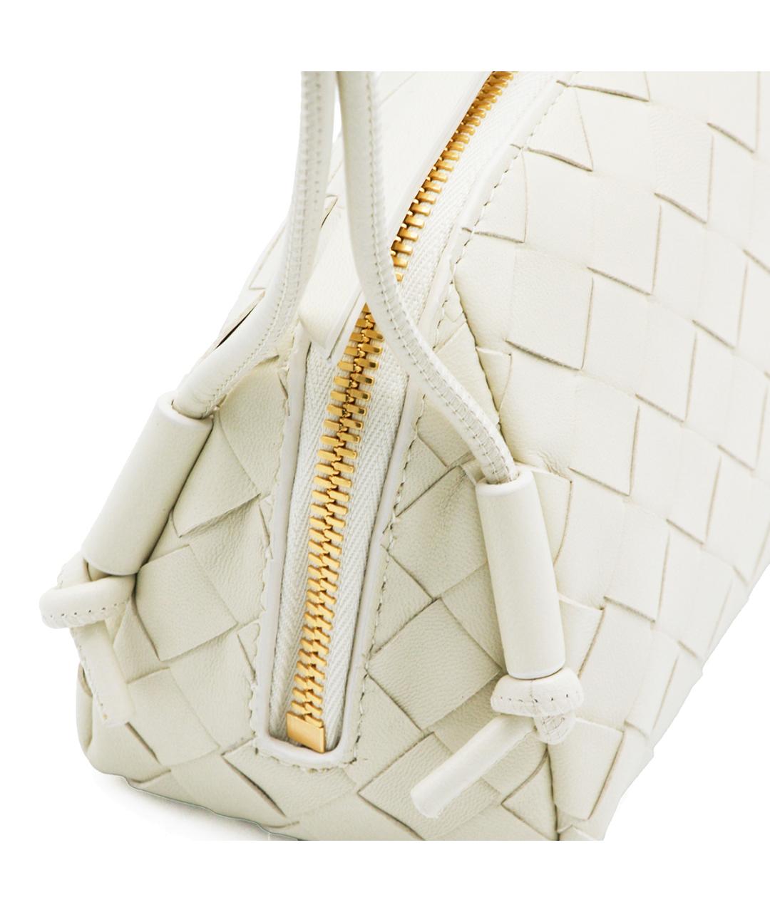 BOTTEGA VENETA Бежевая кожаная сумка через плечо, фото 4