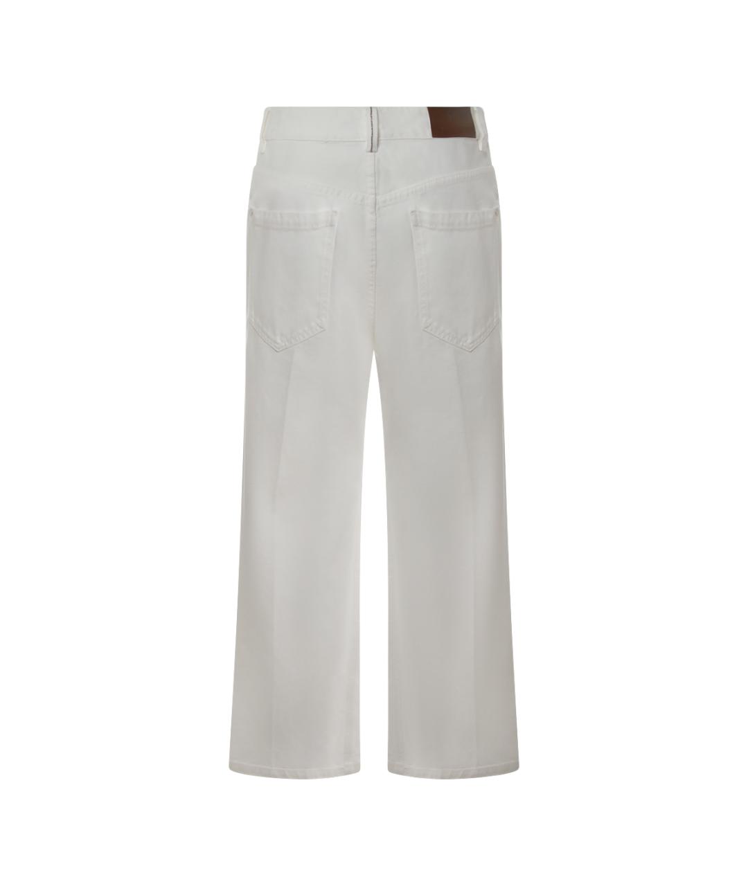 BRUNELLO CUCINELLI Белые прямые брюки, фото 2