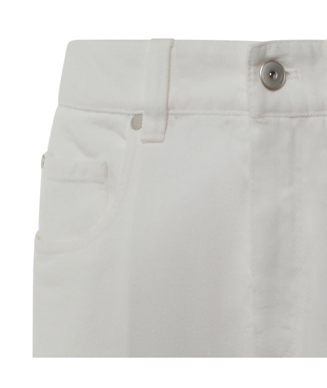 BRUNELLO CUCINELLI Белые прямые брюки, фото 3