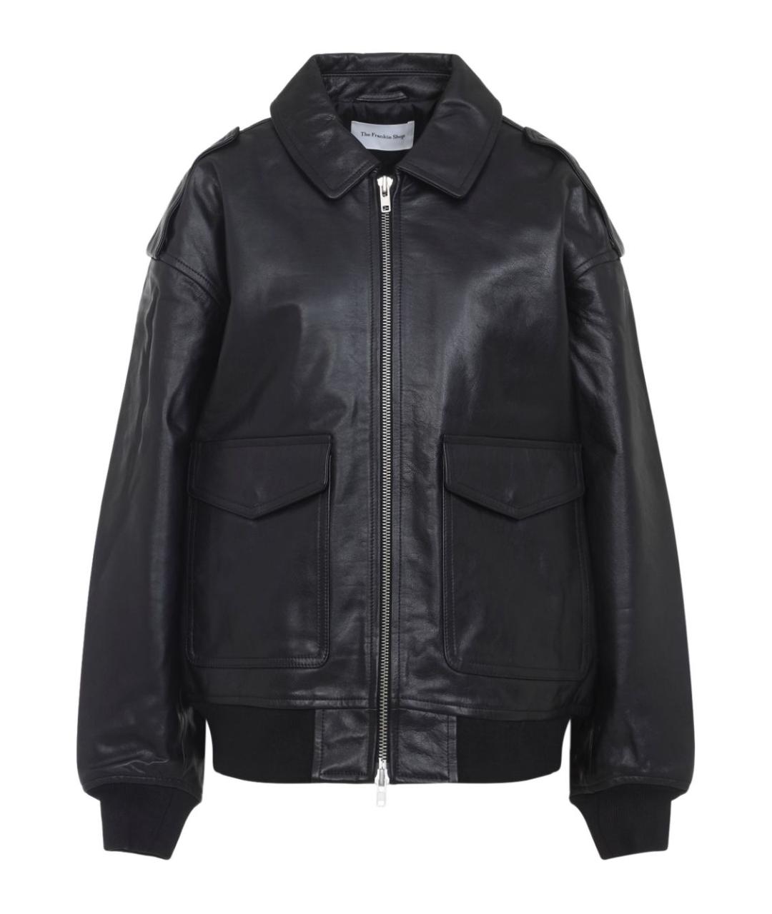 THE FRANKIE SHOP Черная кожаная куртка, фото 1