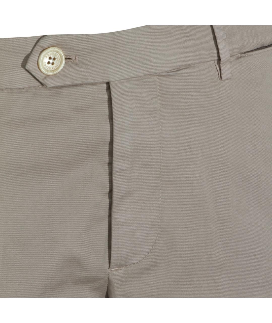 BRUNELLO CUCINELLI Бежевые хлопковые повседневные брюки, фото 3