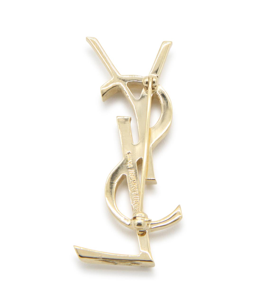 SAINT LAURENT Золотая металлическая булавка / брошь, фото 2