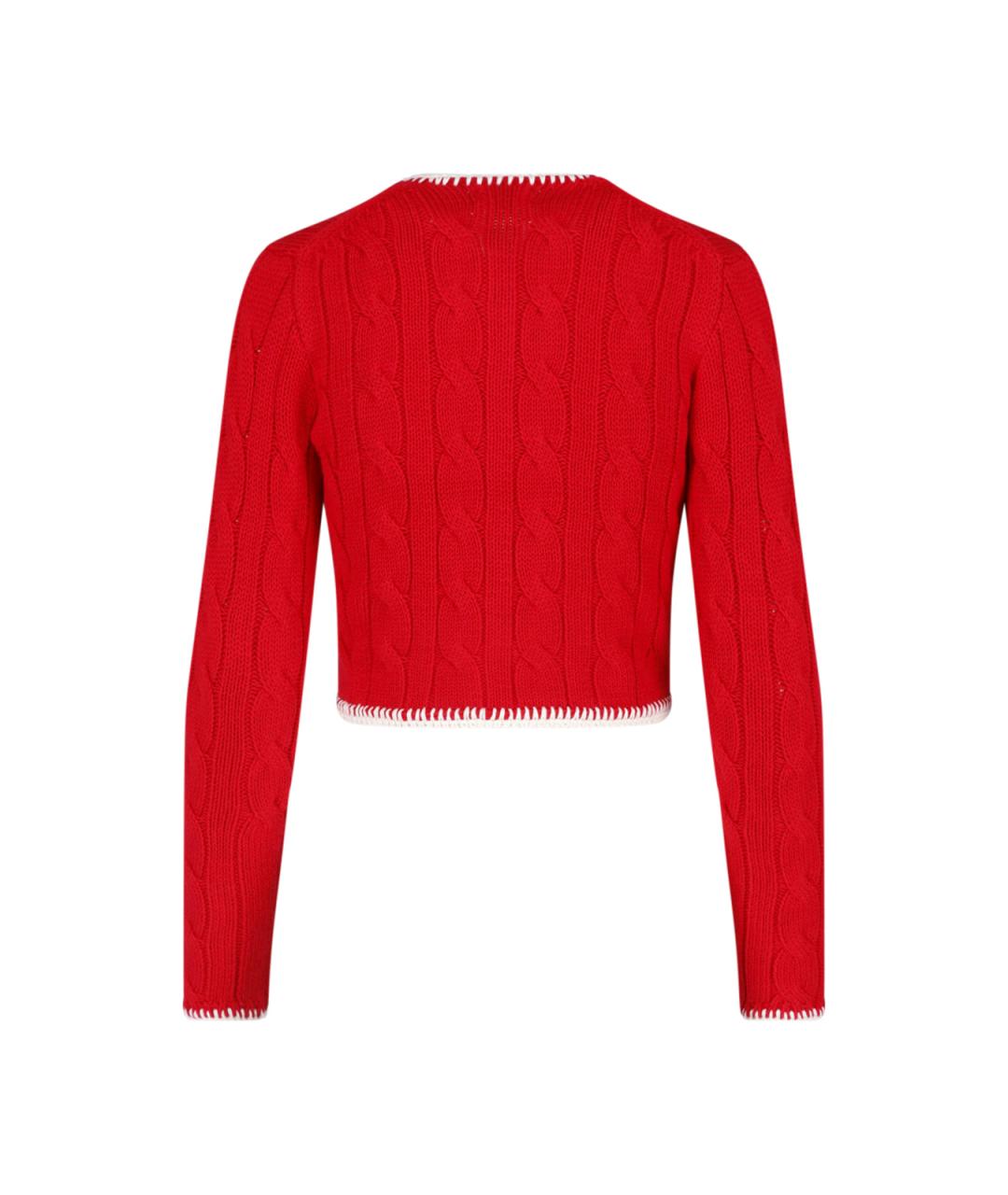 POLO RALPH LAUREN Красный хлопковый кардиган, фото 2