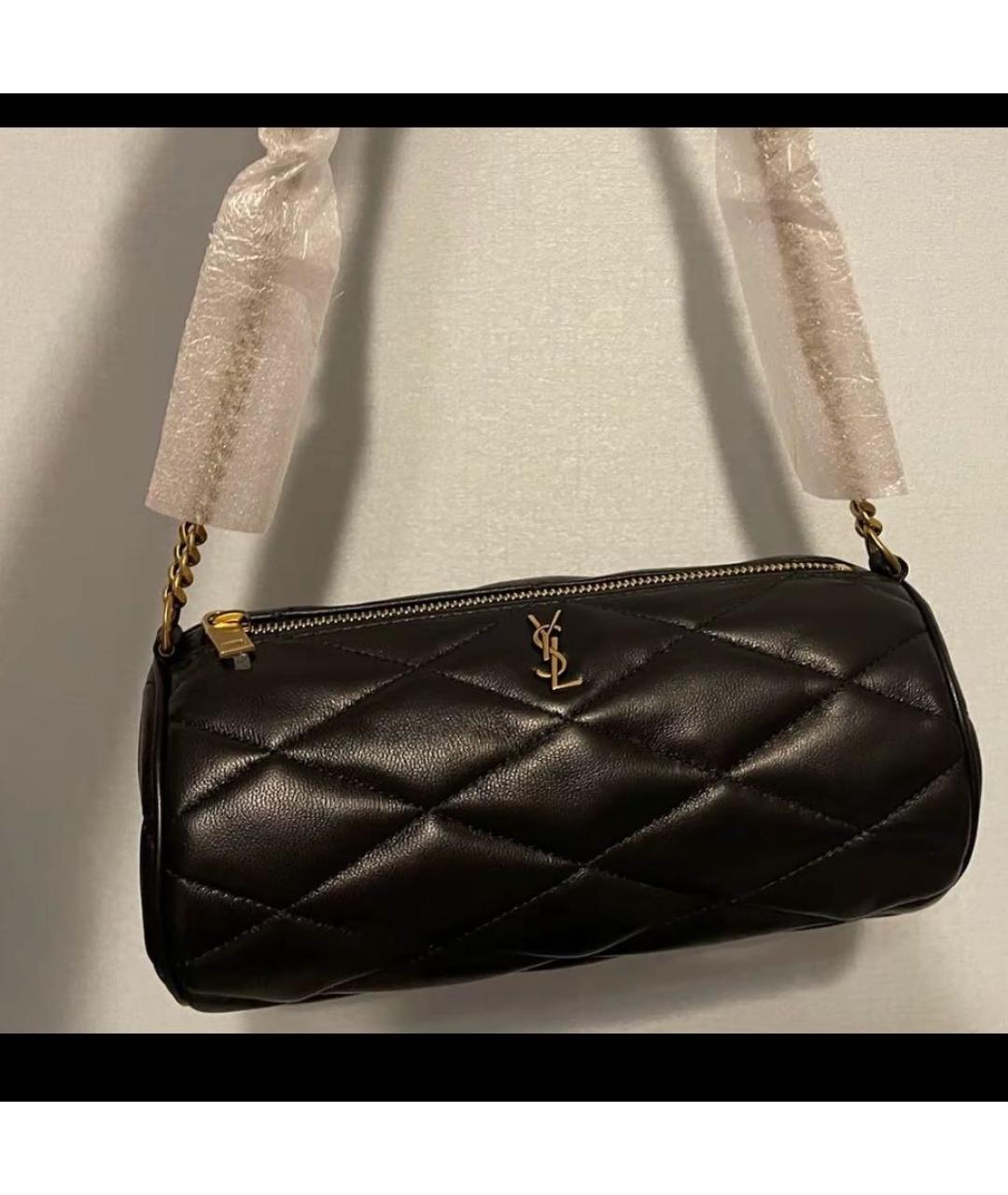SAINT LAURENT Черная кожаная сумка через плечо, фото 4