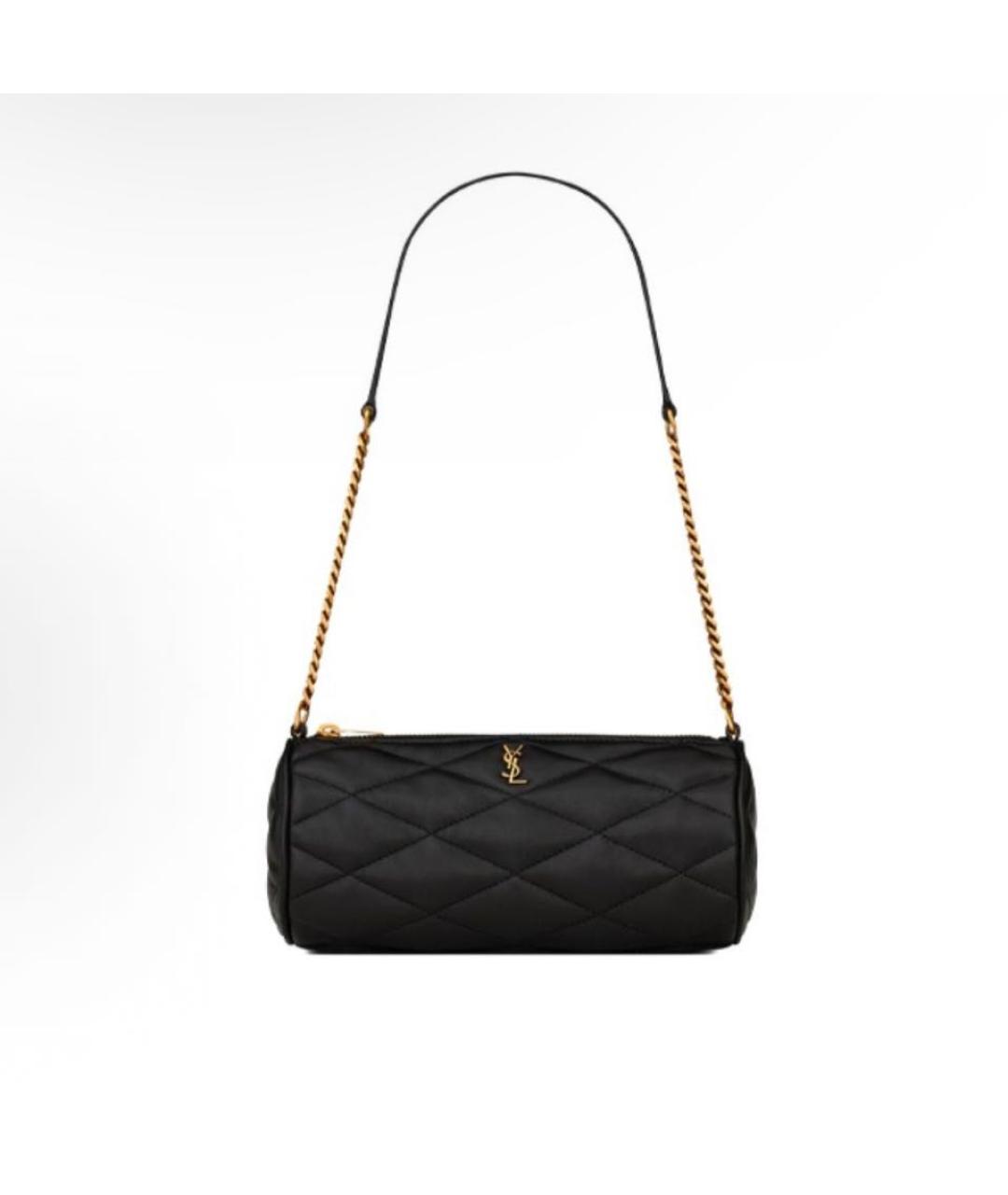 SAINT LAURENT Черная кожаная сумка через плечо, фото 5