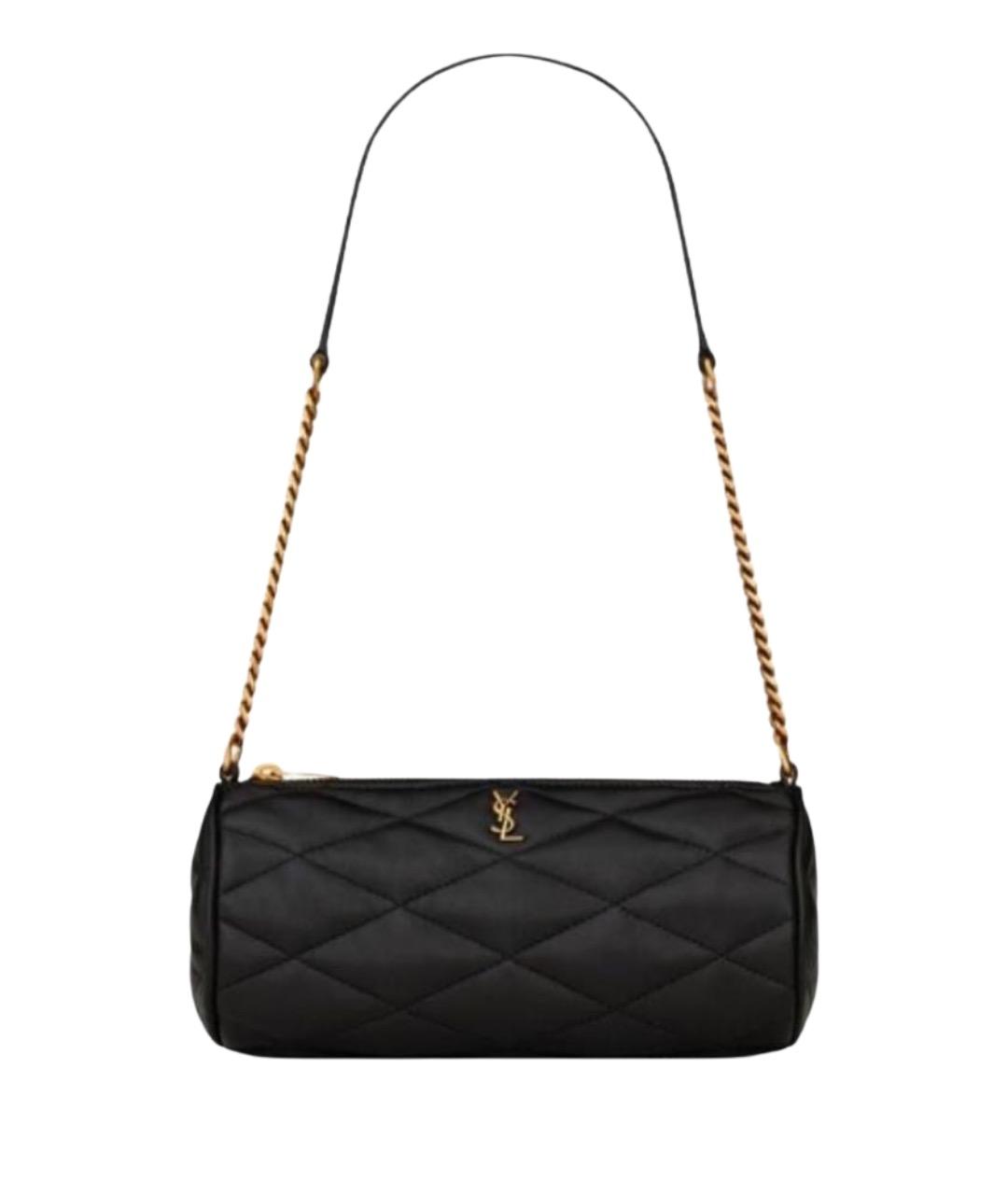 SAINT LAURENT Черная кожаная сумка через плечо, фото 1