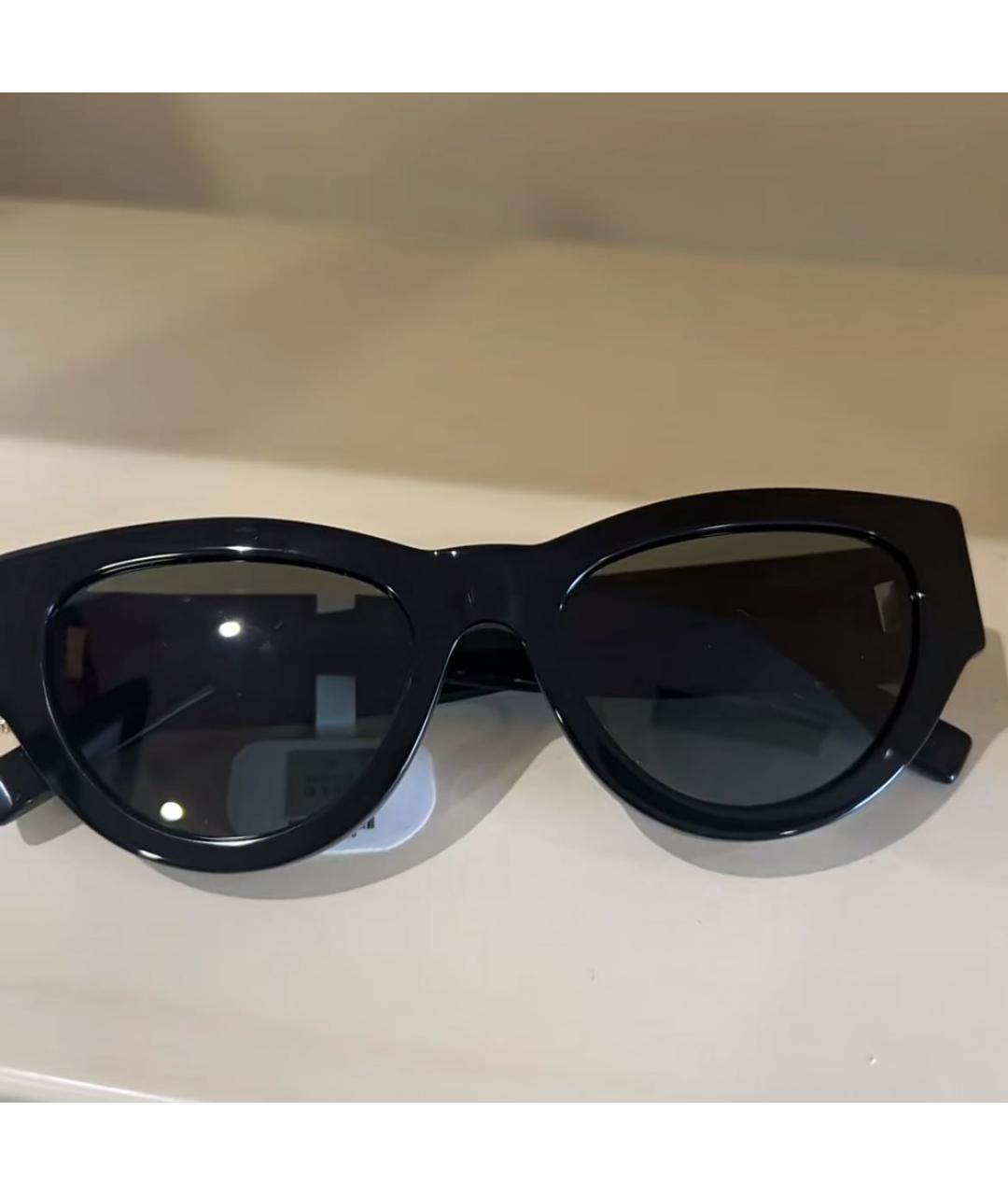 SAINT LAURENT Черные пластиковые солнцезащитные очки, фото 3