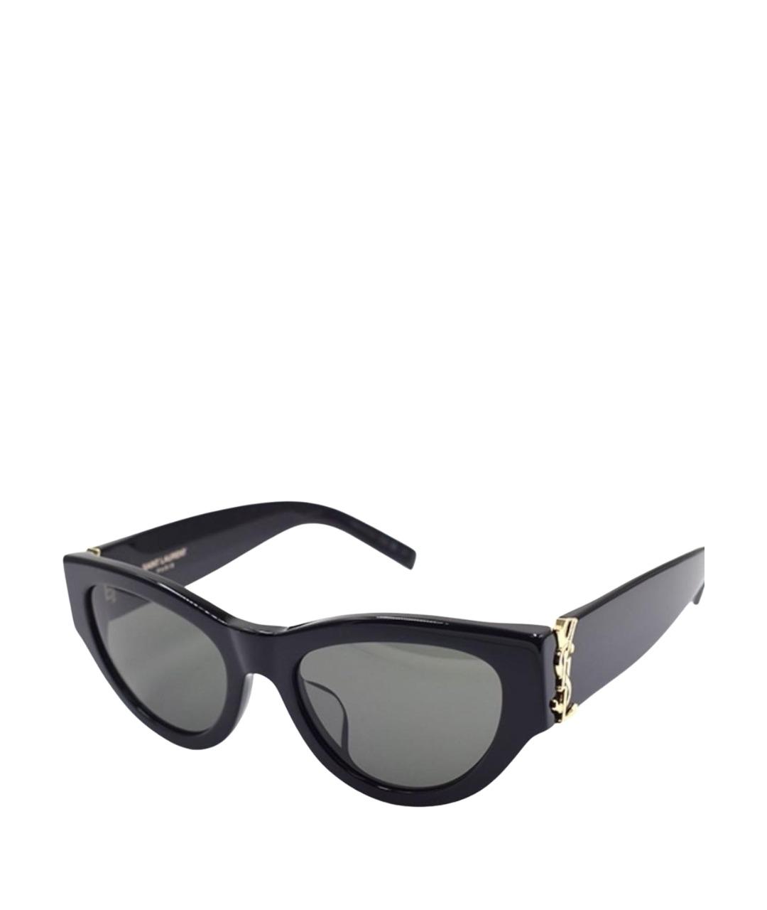 SAINT LAURENT Черные пластиковые солнцезащитные очки, фото 1