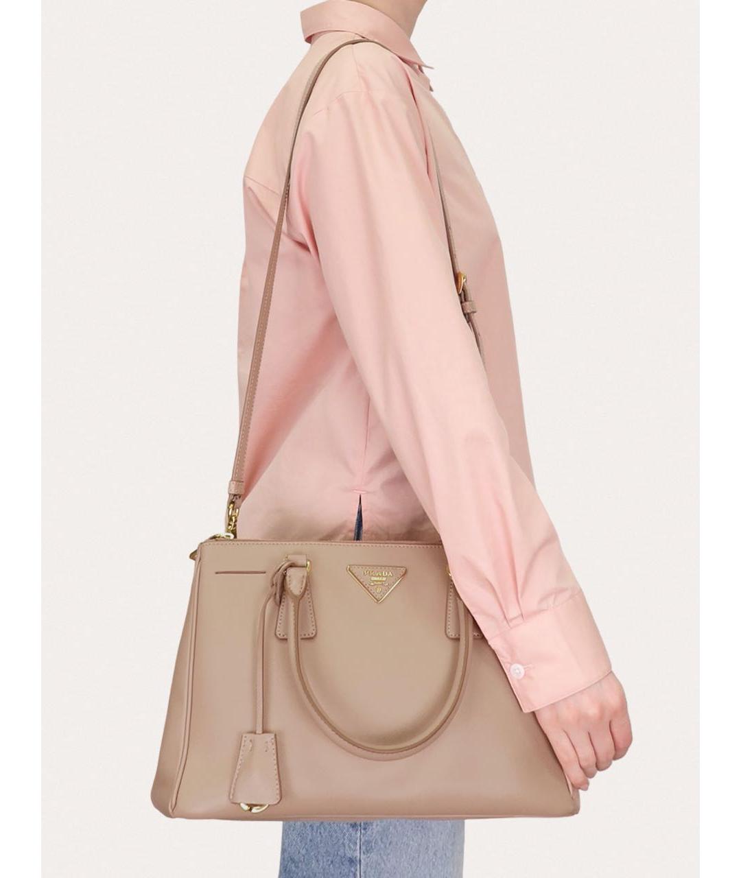 PRADA Розовая кожаная сумка через плечо, фото 8