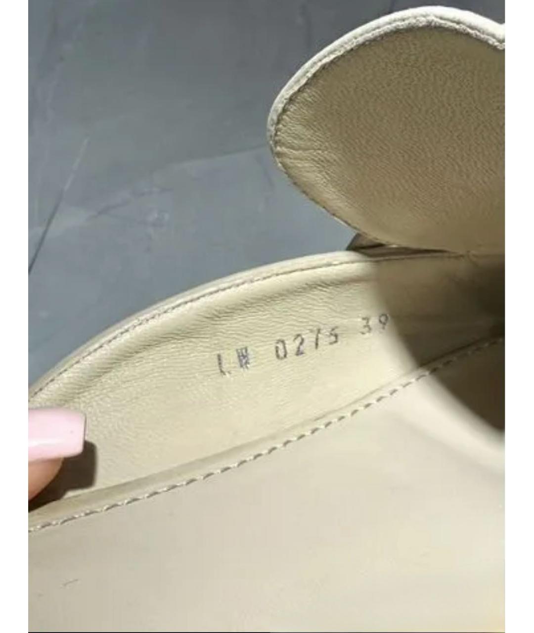 LOUIS VUITTON Бежевые нубуковые лоферы, фото 7