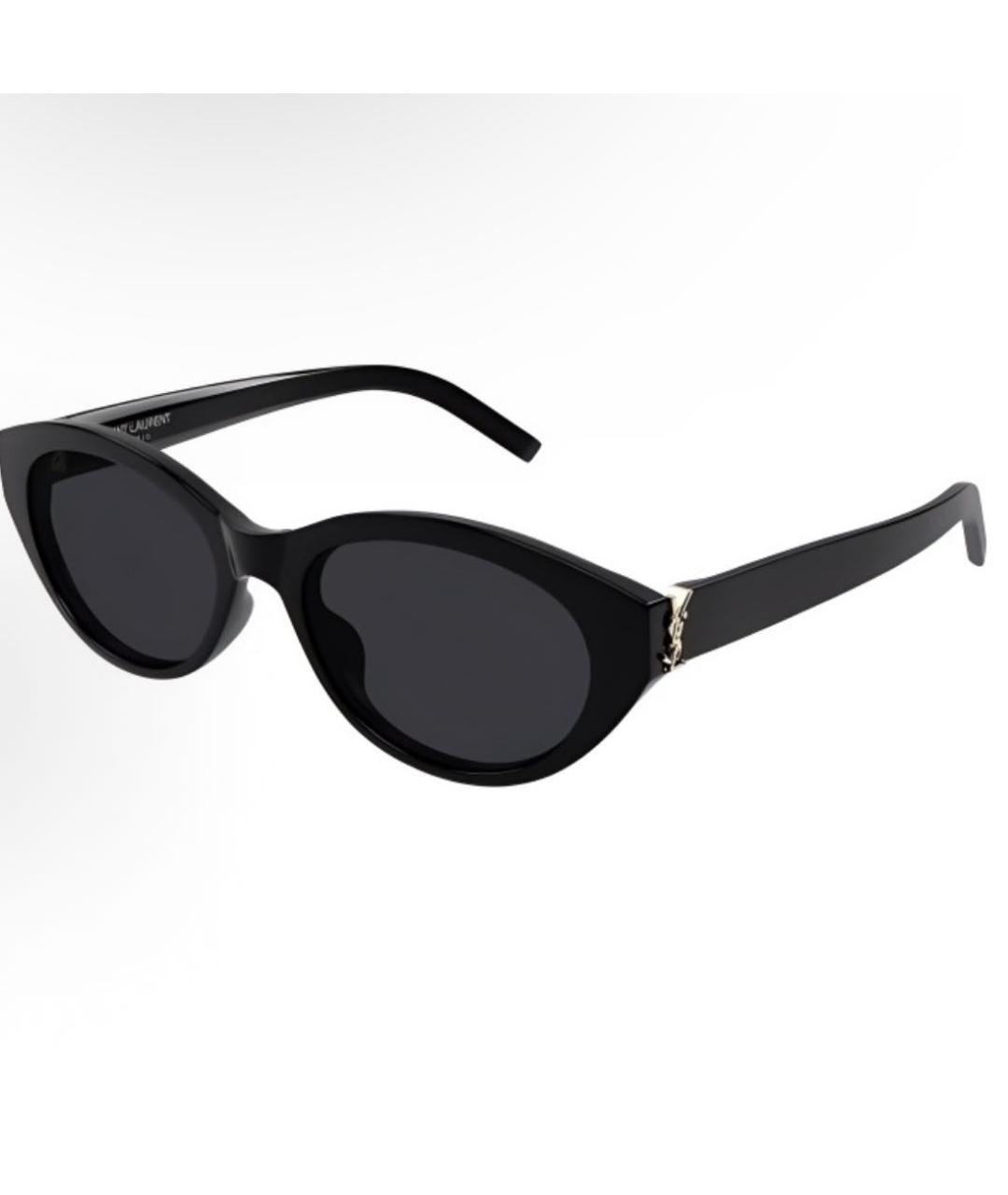 SAINT LAURENT Черные пластиковые солнцезащитные очки, фото 5