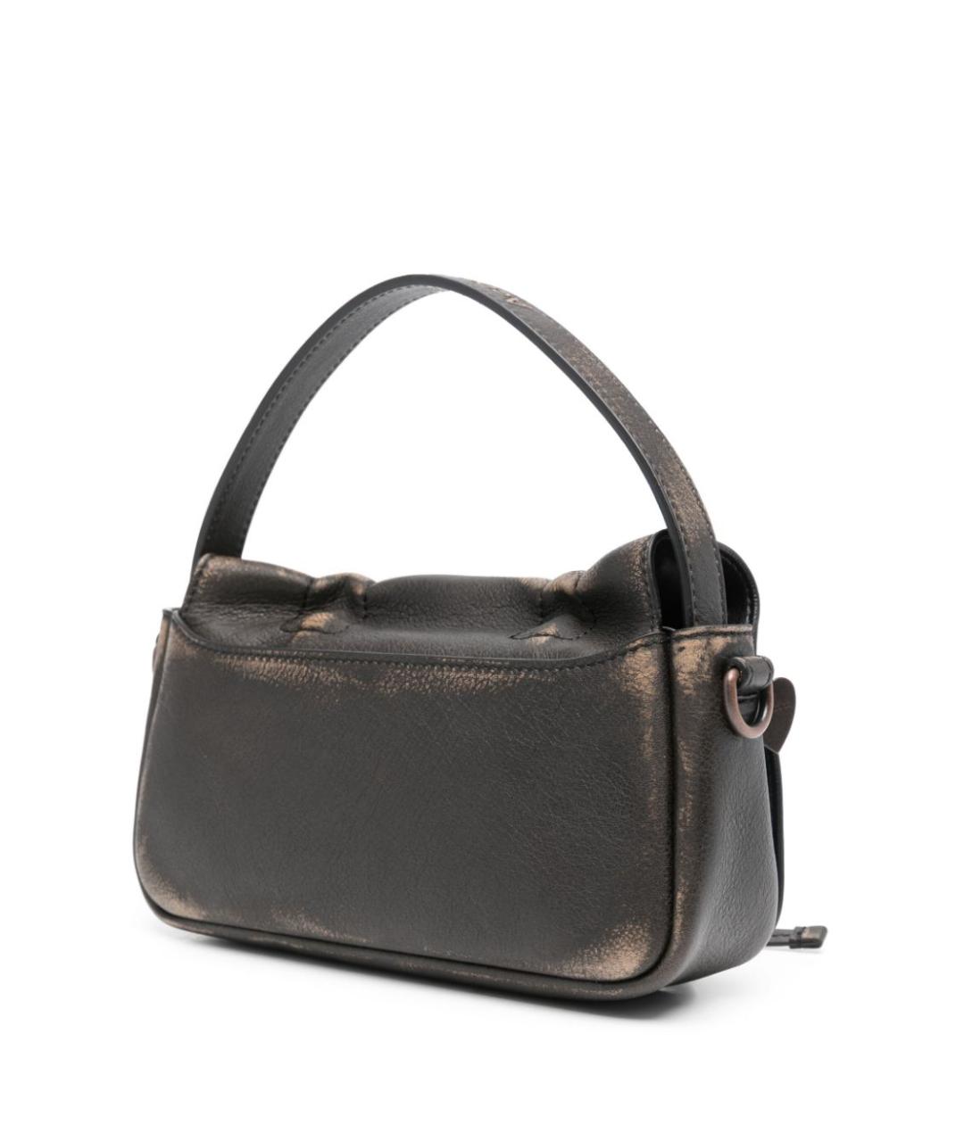 ACNE STUDIOS Коричневая кожаная сумка с короткими ручками, фото 4