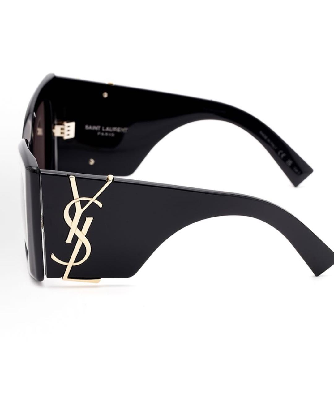 SAINT LAURENT Черные пластиковые солнцезащитные очки, фото 2
