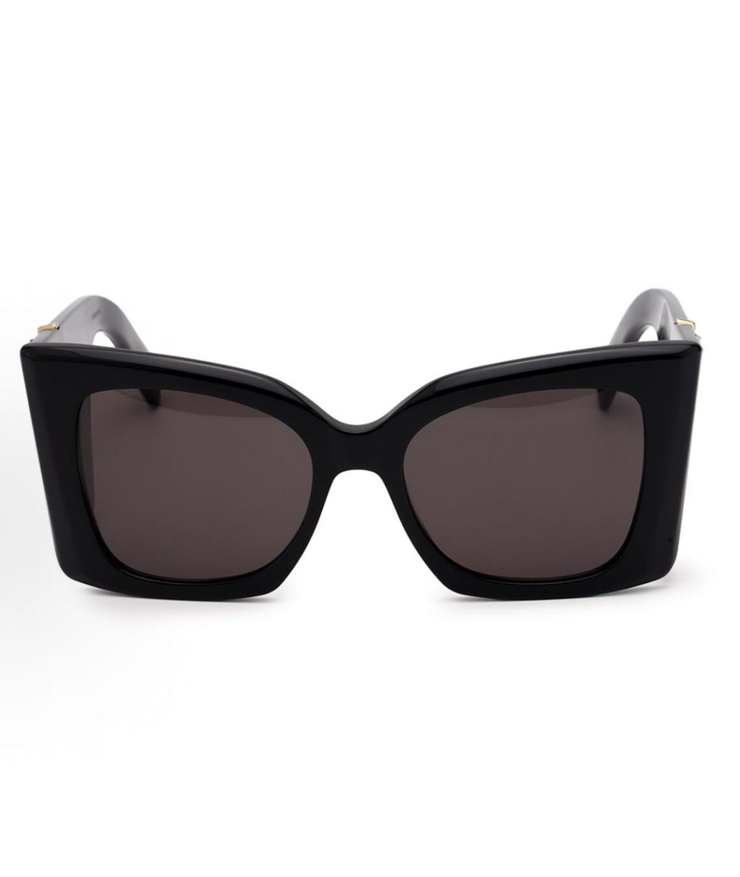 SAINT LAURENT Черные пластиковые солнцезащитные очки, фото 3