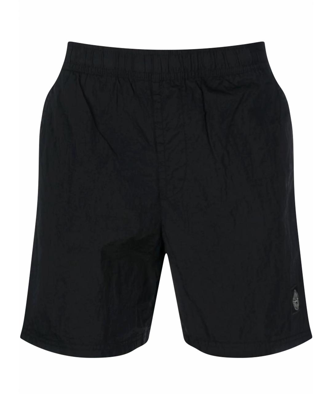 STONE ISLAND Черные хлопковые шорты, фото 1