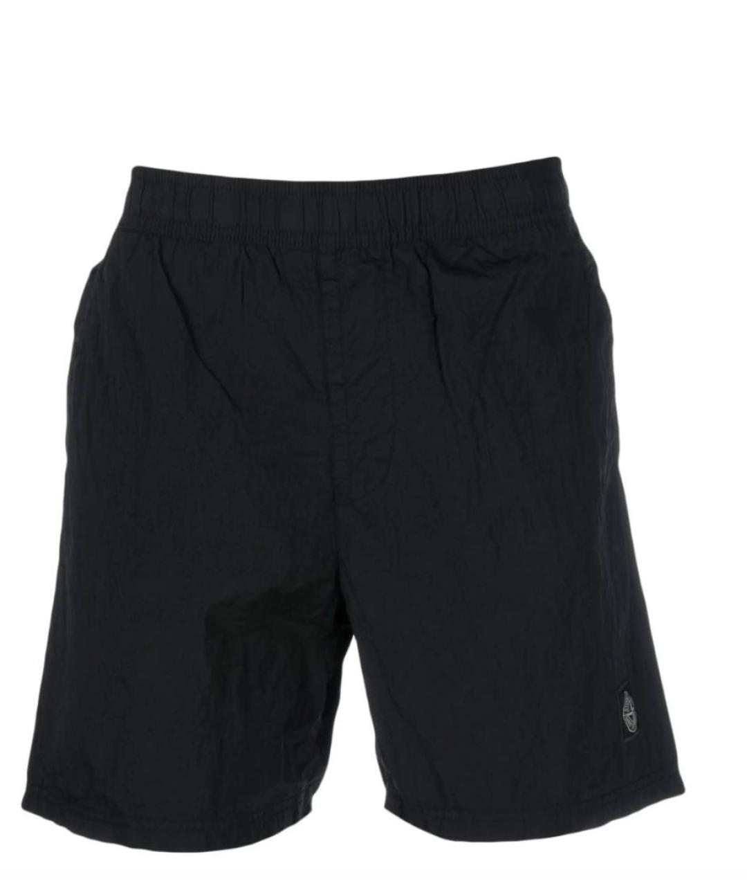 STONE ISLAND Черные хлопковые шорты, фото 5