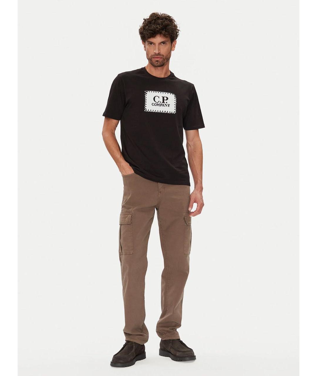 CP COMPANY Черная хлопковая футболка, фото 4
