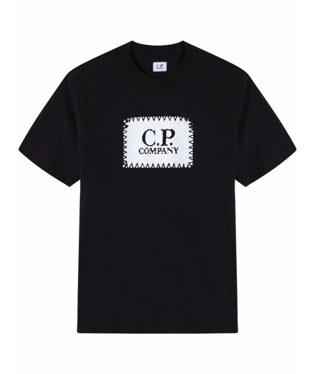 CP COMPANY Черная хлопковая футболка, фото 1