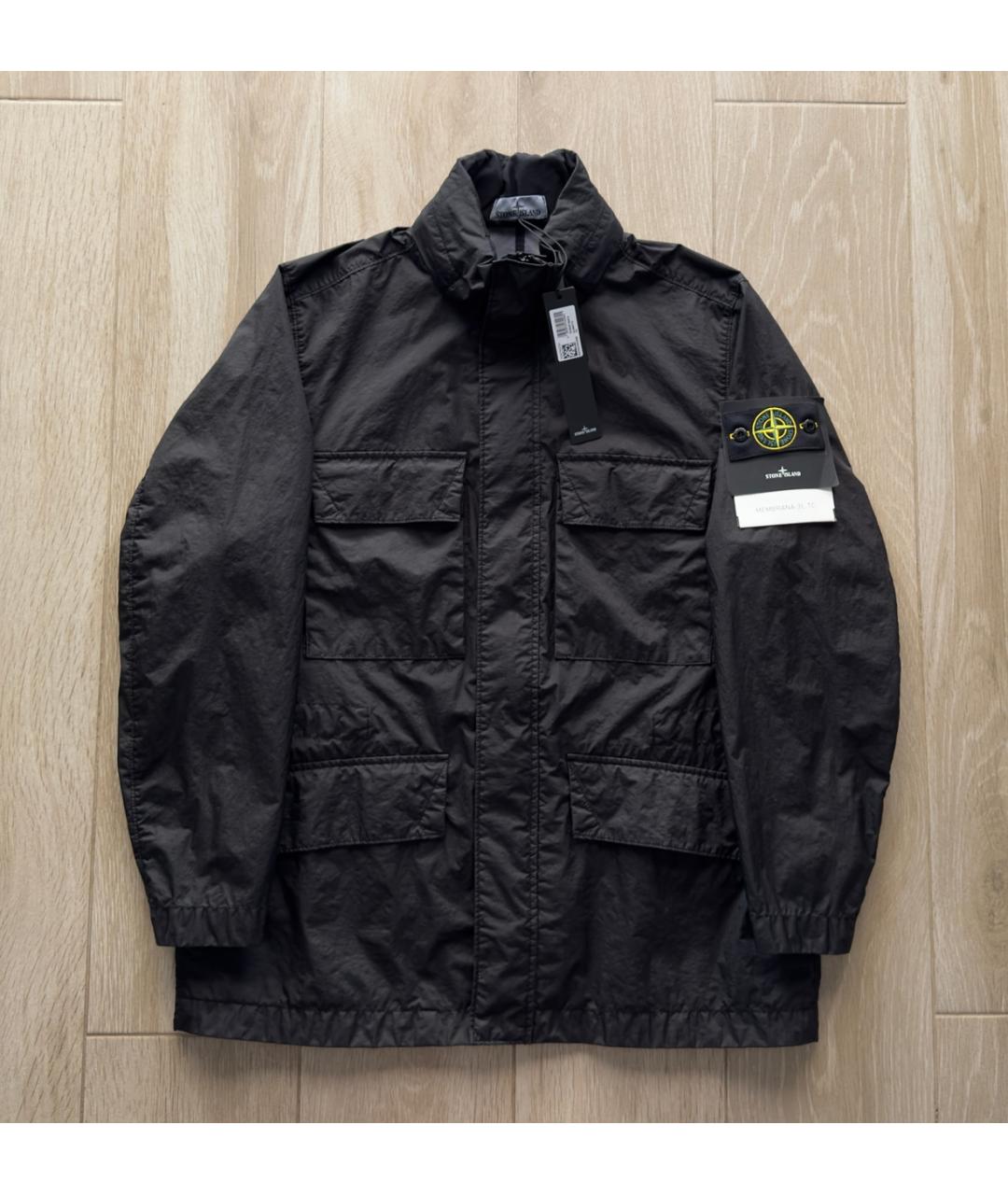 STONE ISLAND Черная полиамидовая куртка, фото 2