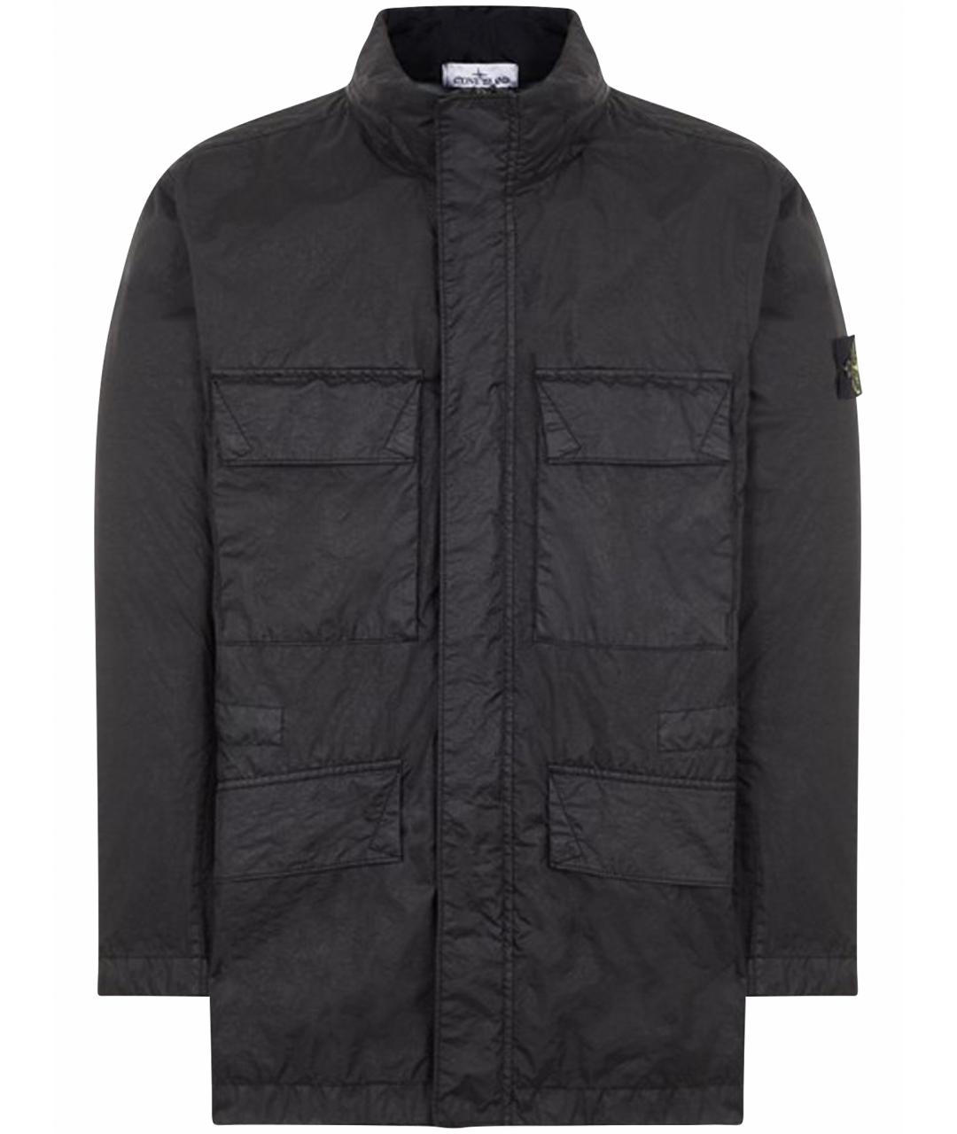 STONE ISLAND Черная полиамидовая куртка, фото 1