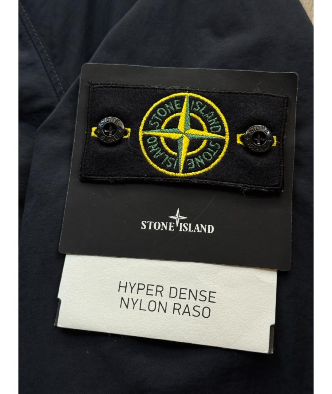 STONE ISLAND Синий полиамидовый тренч / плащ, фото 2