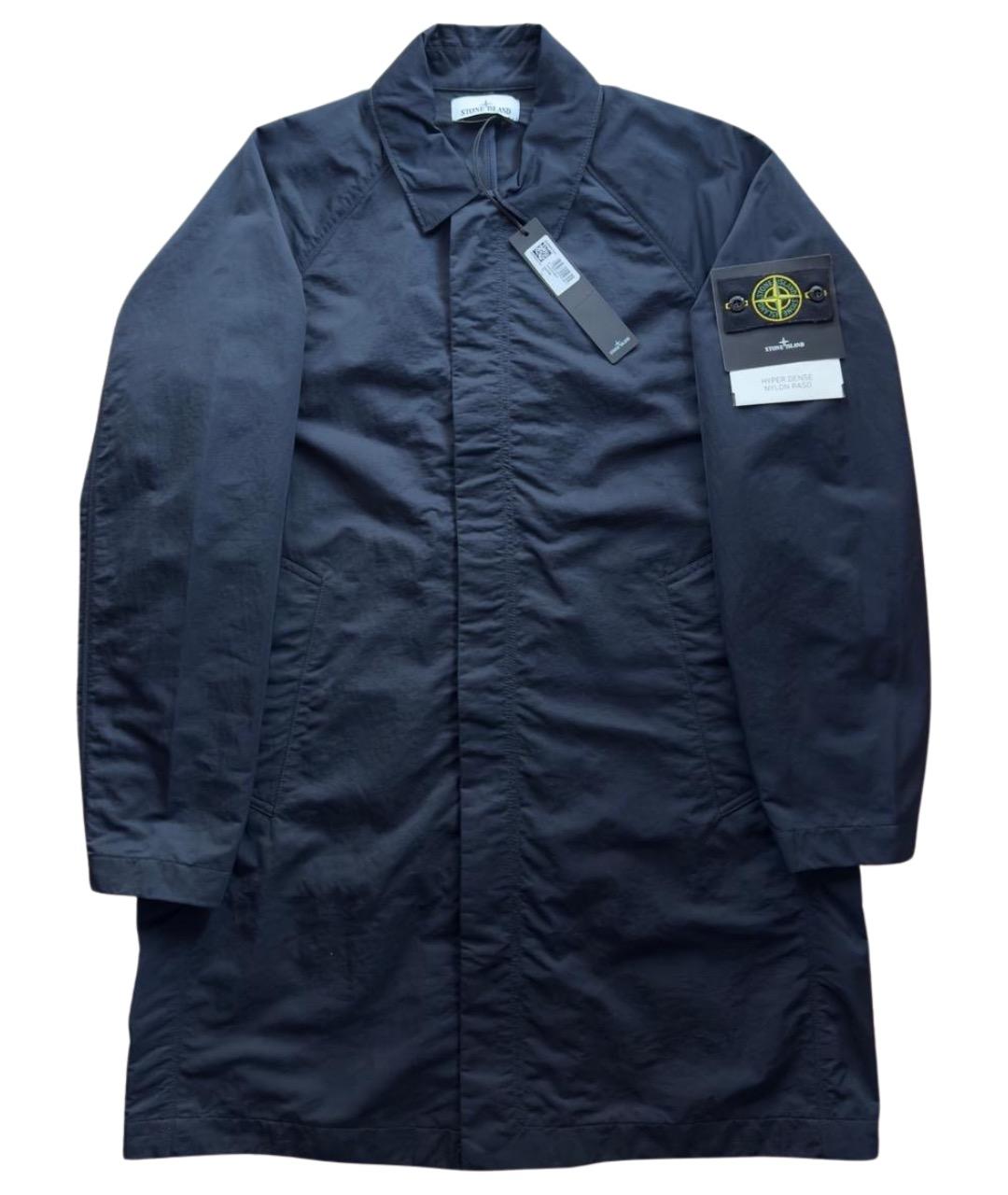 STONE ISLAND Синий полиамидовый тренч / плащ, фото 1