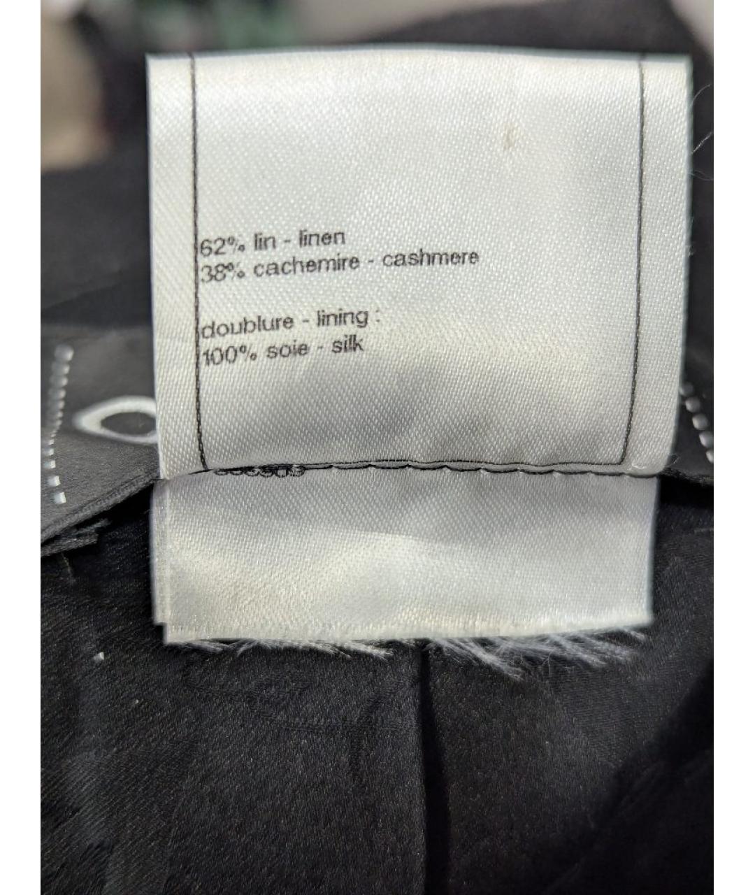 CHANEL Антрацитовое льняное пальто, фото 9