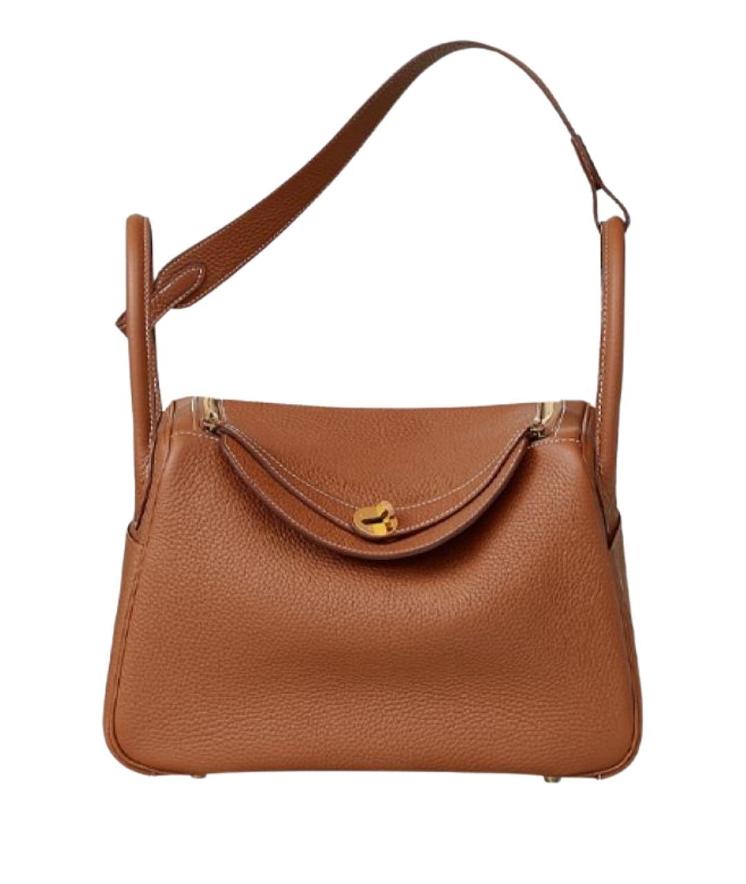 HERMES Коричневая кожаная сумка через плечо, фото 1