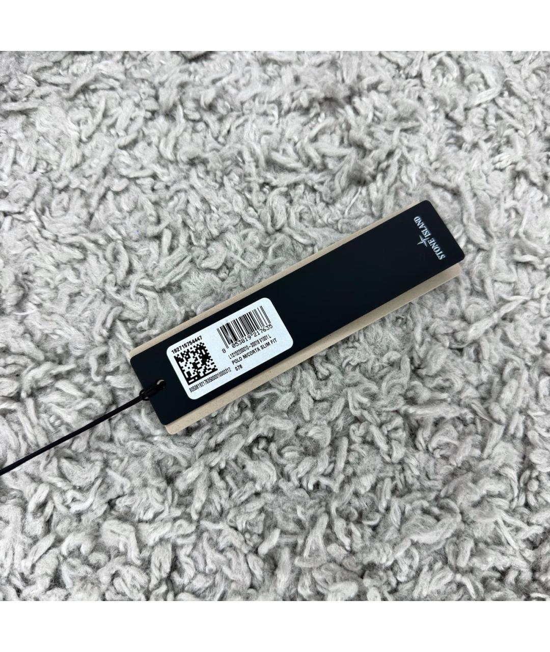 STONE ISLAND Белое хлопковое поло с коротким рукавом, фото 4