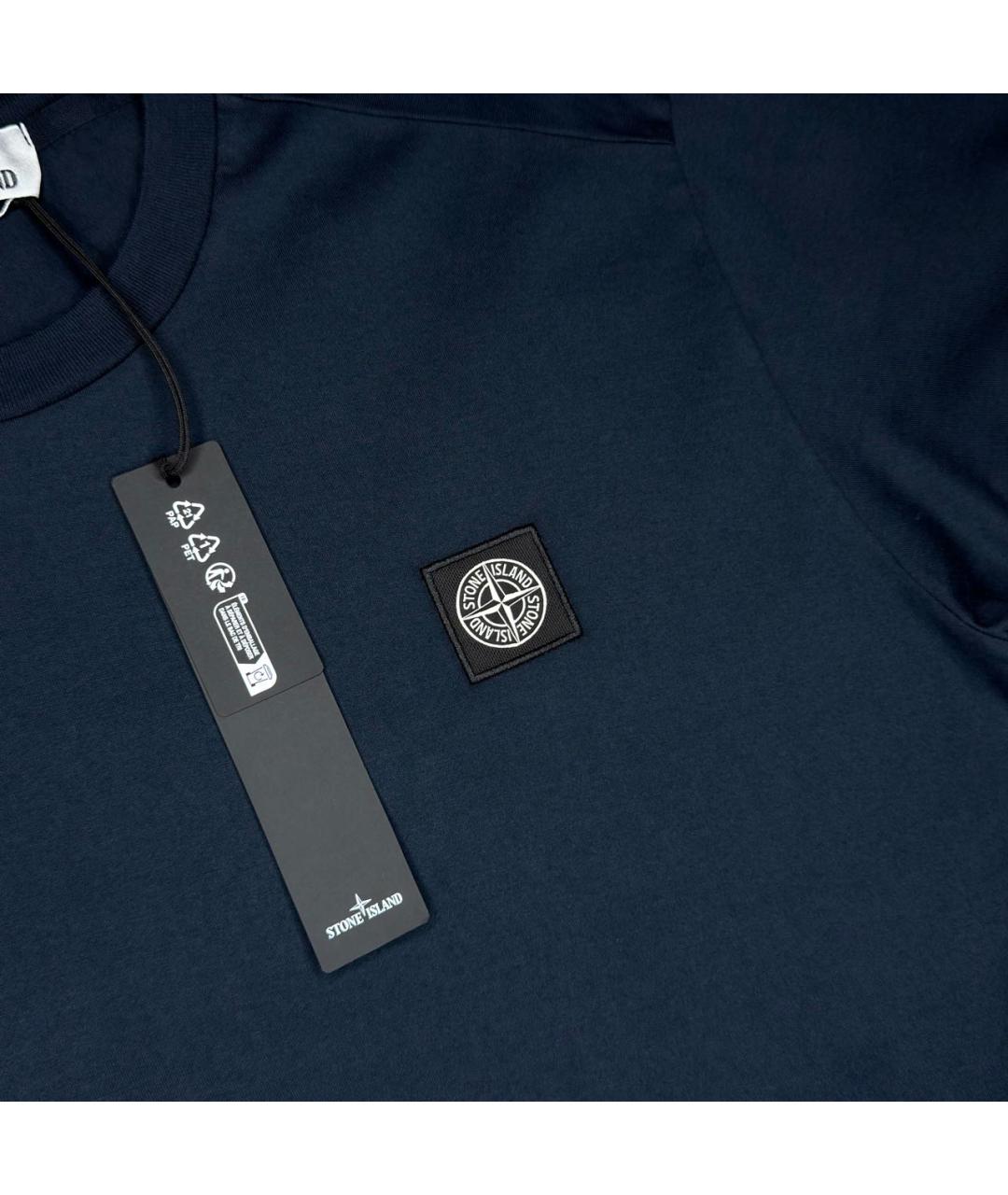 STONE ISLAND Темно-синяя футболка, фото 3