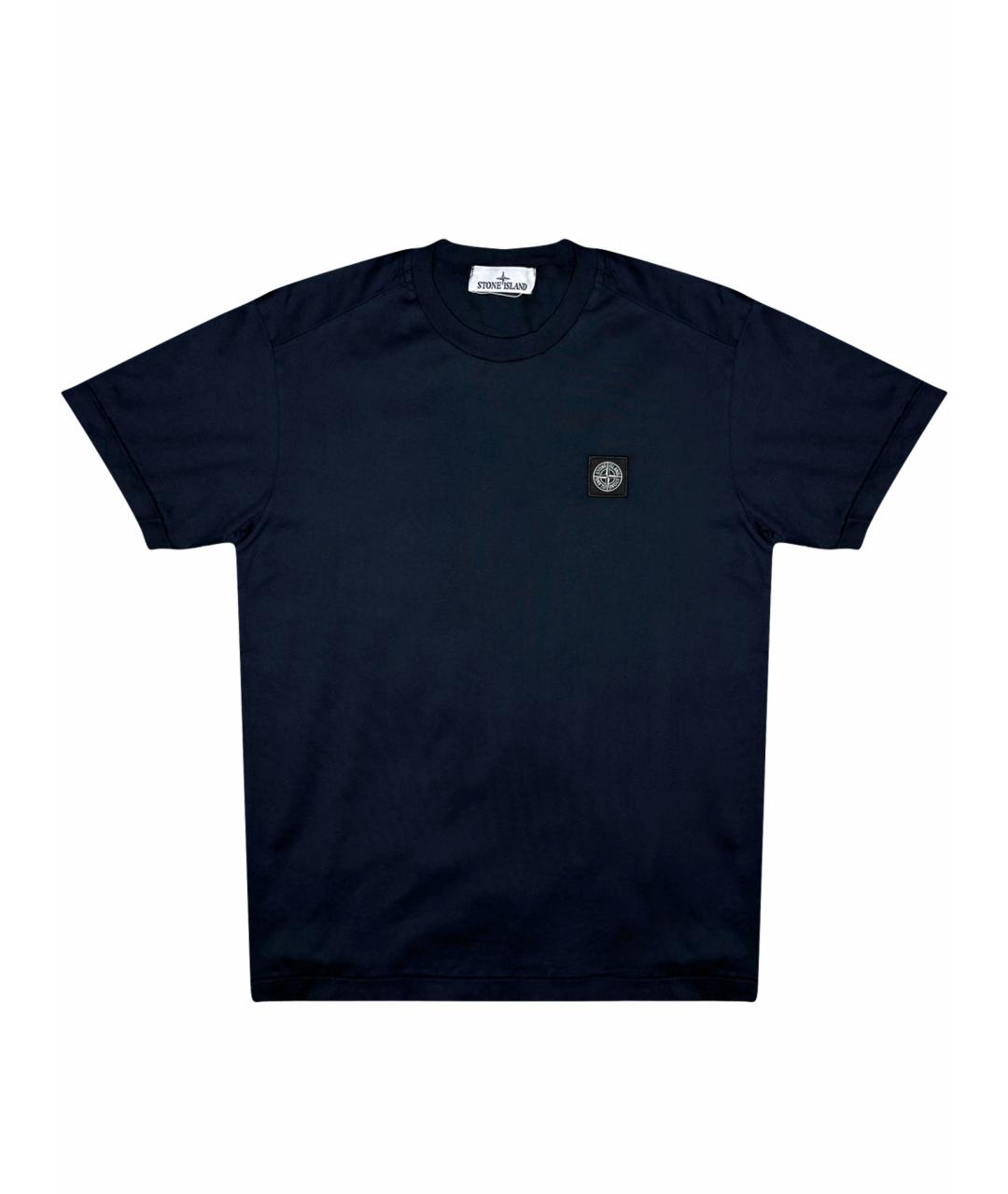 STONE ISLAND Темно-синяя футболка, фото 1