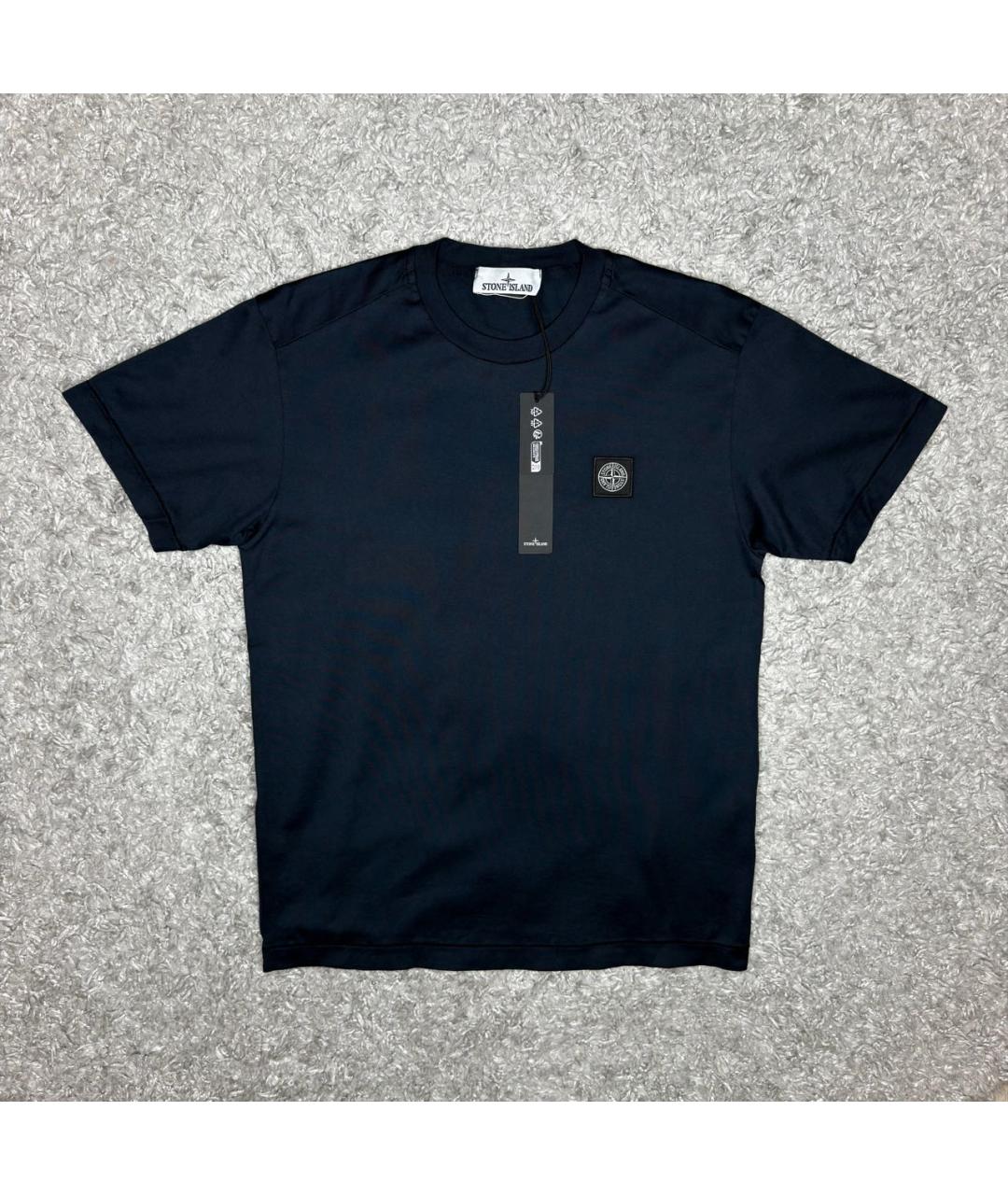 STONE ISLAND Темно-синяя футболка, фото 6