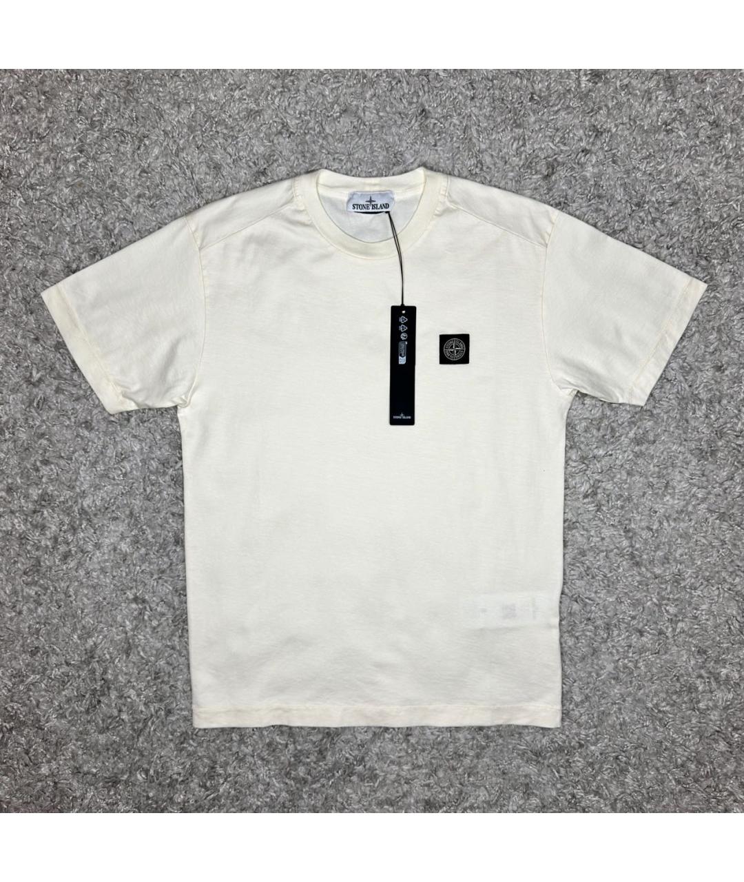 STONE ISLAND Бежевая футболка, фото 6