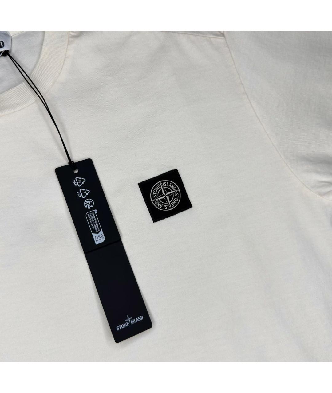 STONE ISLAND Бежевая футболка, фото 3