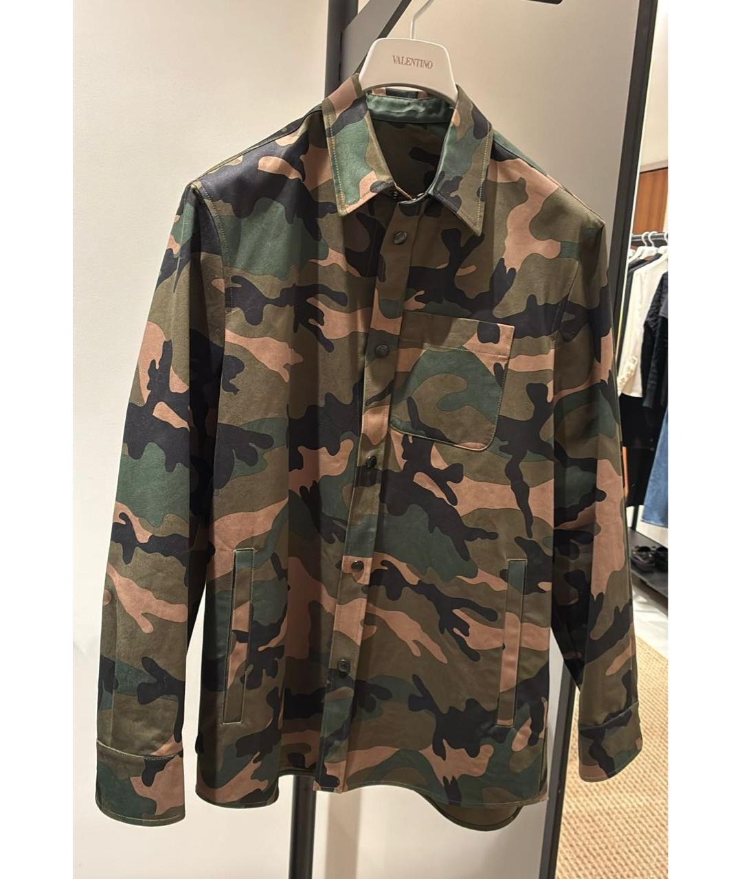 VALENTINO Хаки хлопковая куртка, фото 4