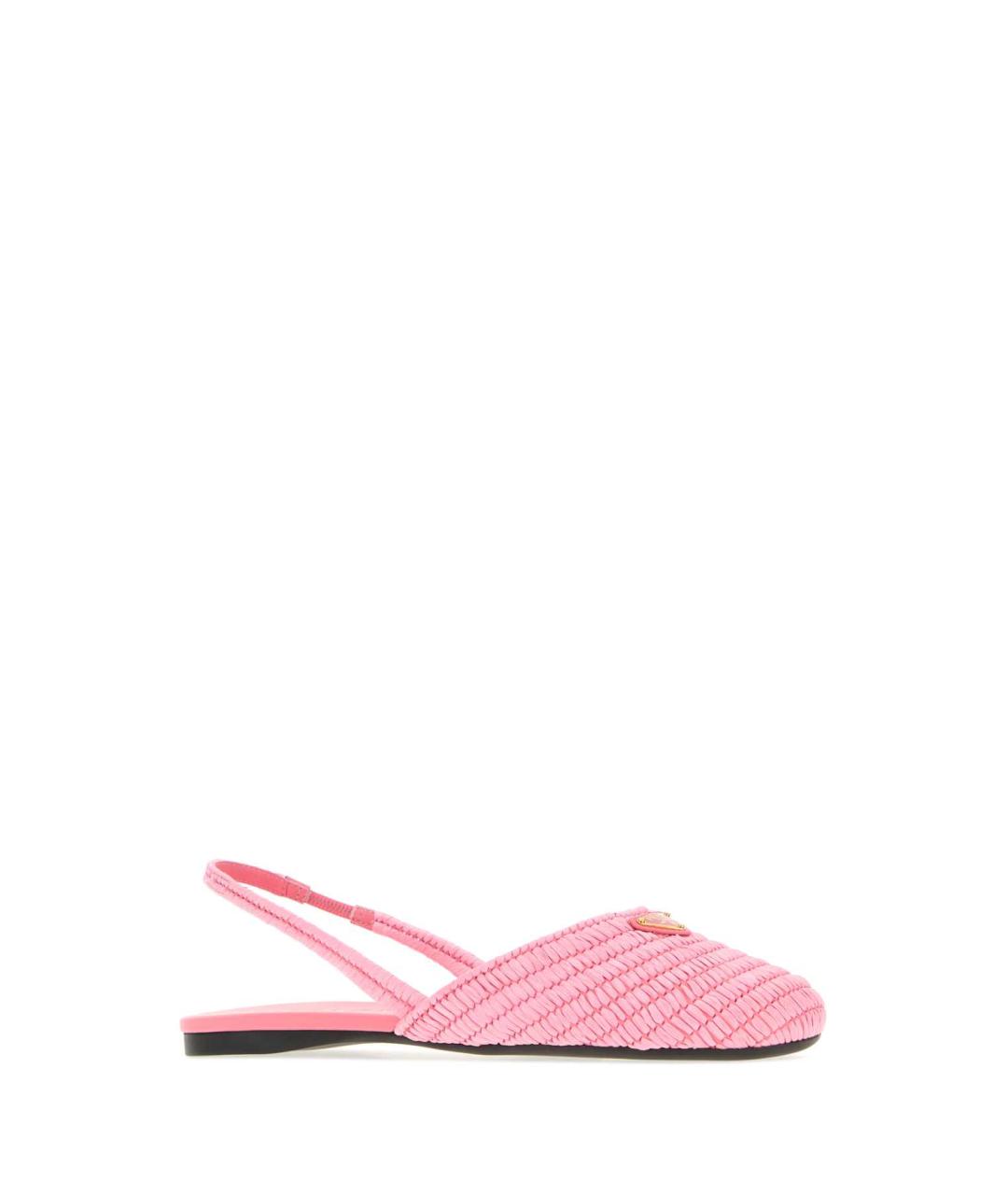 PRADA Розовые кожаные балетки, фото 2