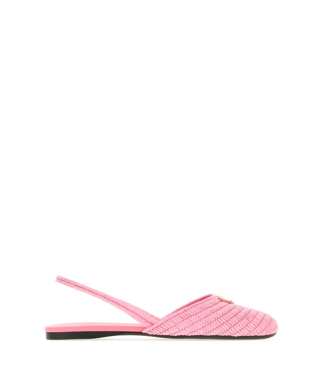 PRADA Розовые кожаные балетки, фото 1