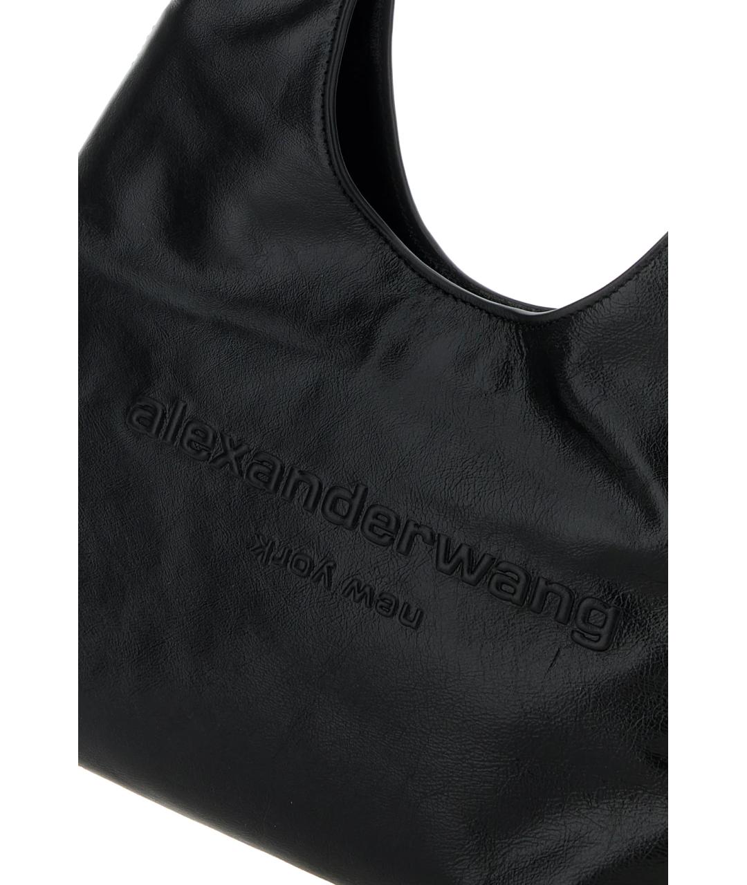 ALEXANDER WANG Черная кожаная сумка через плечо, фото 4